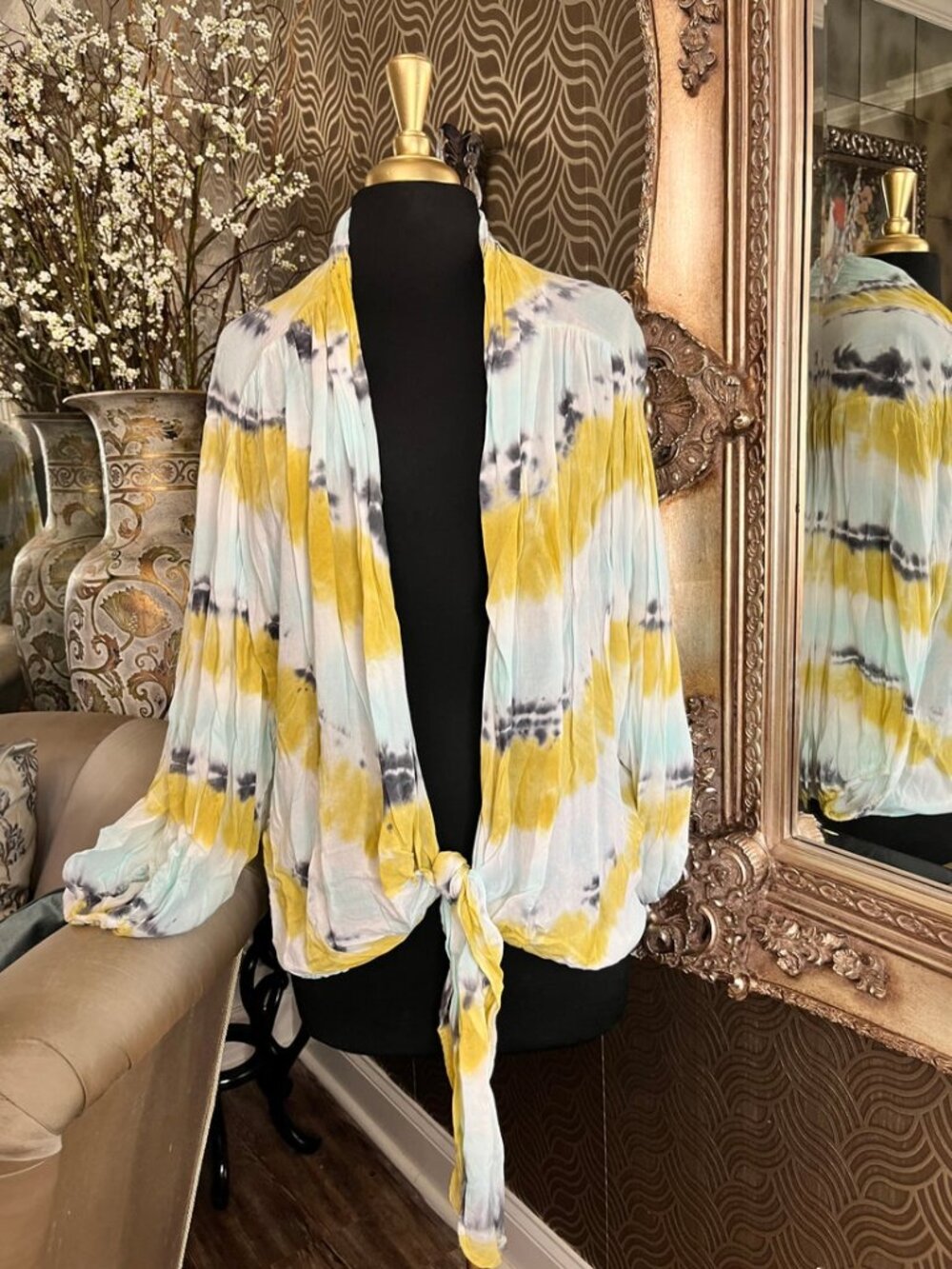 anthropologie Young Fabulous & Broke tie-front kimono top